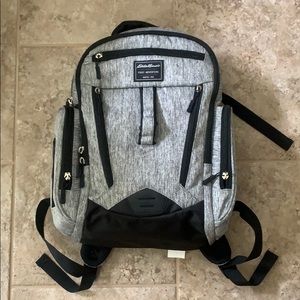 Eddie Bauer Backpack Diaper Bag, Heather Grey